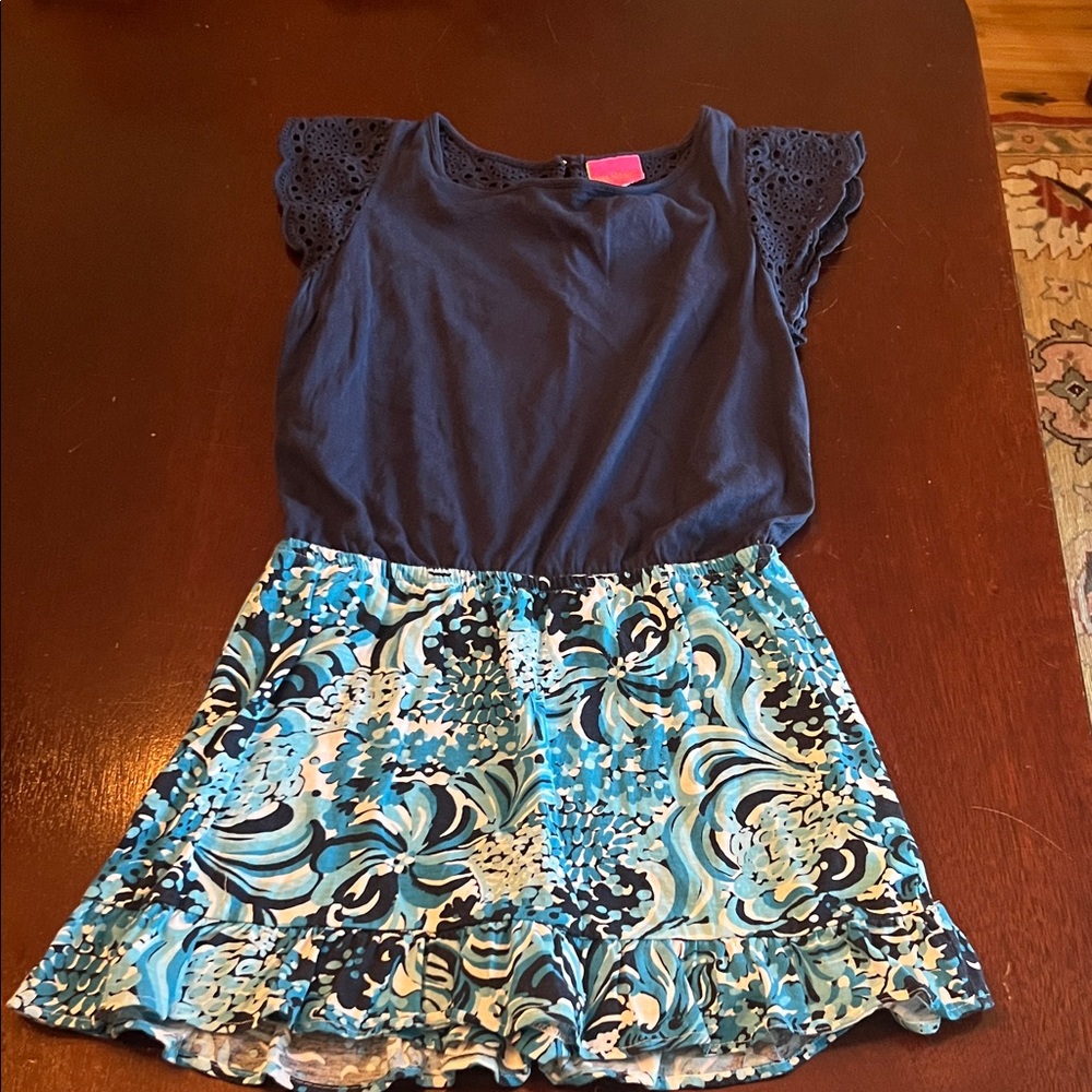 Blue and Black Kids Dress